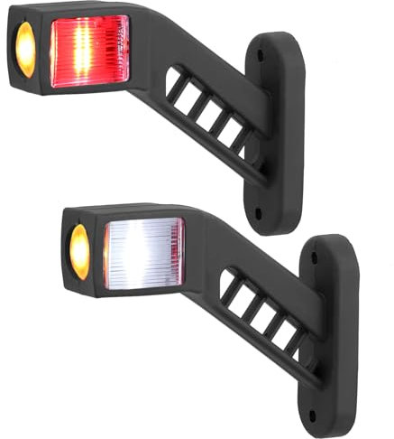 AUTOUTLET 2 x 6 LED Luci di Ingombro Laterni per 10-30V, Impermeabile IP65,Luci di Posizione per Rimorchio Camion e Furgone,Conforme E9,Lunghezza 140 mm