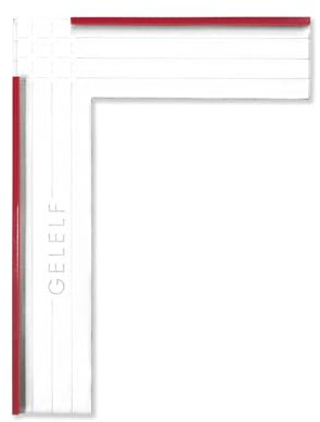 Paper Positioning Tool - Gel Plate Printing Placement Tool Paper Alignment Layering for Gel Printing Printmaking Card Making Supplies, L Square Ruler (Red, Small: 15 x 20 cm(6 x 8 in))