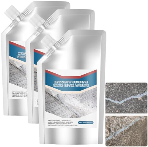 Betonrissfüller Dichtmittel, Unanmouspier Asphalt Hochleistungsfüller für Einfahrten, Straßen, Platten, wetterfeste wasserdichte Reparatur, Innen- / Außeneinsatz auf Asphalt, Zement & Fugen (3PCS)