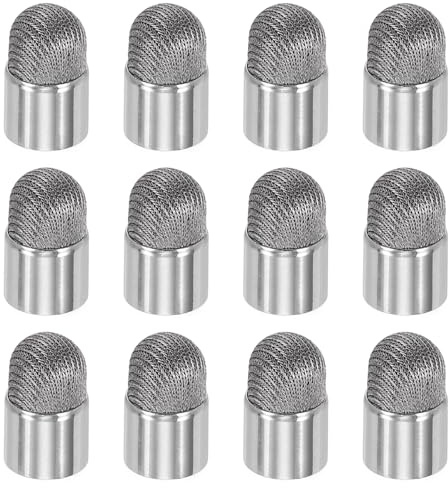 PATIKIL 7mm (0.28) Stylus Pen Fiber Tip, 8Pcs Universal Mesh Soft Conductive Replacement Tip Touch Screen Stylus Pen with External Thread, Gray