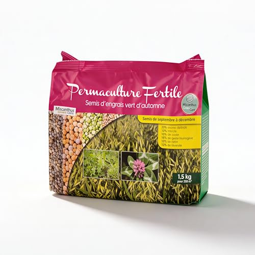 Permaculture Fertile® – Semis d’Engrais Vert d’Automne – Nourrit et Régénère le Sol – Sac 1,5 kg