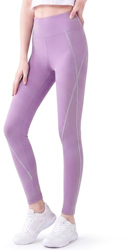 Domueay Leggings pour Filles avec UPF 60 Anti UV Pantalons Longs 5-6 Ans