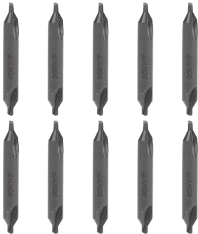 Set di punte da trapano centrale da 10 pezzi, tipo A – 2,5 mm, in acciaio ad alta velocità, punte da trapano centrale industriali per tornio e fresatrice, resistenti al calore e