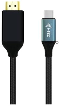 i-tec USB-C vers HDMI Câble Adapteur 1x HDMI 4K/60Hz pour Windows Mac OS Thunderbolt 3 Compatible 150cm