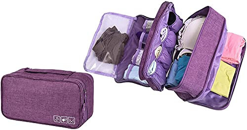 Borsa stoccaggio biancheria intima - Borsa da viaggio in catione tasca laterale toilette scelta impermeabile di colore borsa(Green)