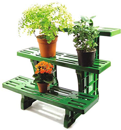 Burwells 3-tier Etagere Potted Plant Pot Display Stand - Indoor & Outdoor Garden Use - Straight