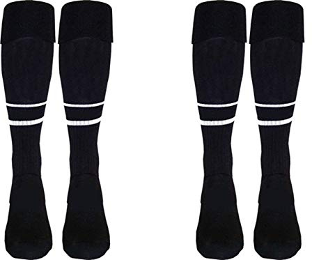 1 Stop Soccer Referee socks 2 pairs Free Referee Score Pads 25 Sheets (Adult 8 to 12)