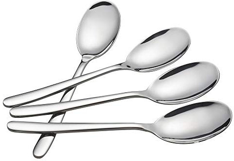 Zerdyne 6-teilige Servierlöffel, große Buffet-Servierlöffel aus Edelstahl