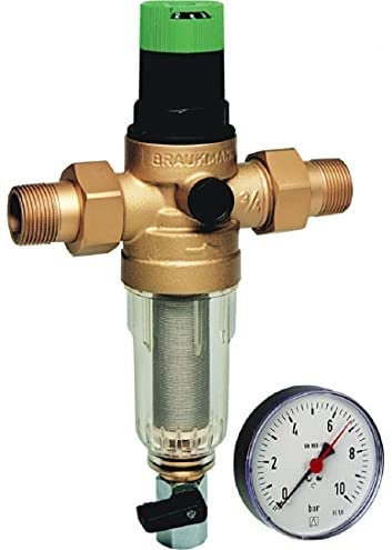 4work&home FK06 1 Druckminderer + Manometer Rückspülfilter Resideo
