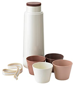 Rig-Tig Isolierflasche Picnic mit 4 Bechern, Karaffe, Edelstahl, Kunststoff, Bunt, 1 L, Z00280