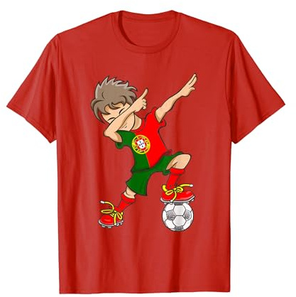 Dabbing Boy Portugal Flagge Portugiesische Kultur T-Shirt