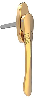Poignée de Fenêtre Poignée de fenêtre d'écran de fenêtre à battants en alliage d'aluminium poignée de porte pliante en acier carré plat mince (Color : GOLD)