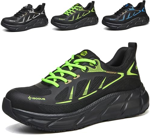 Scarpe Antinfortunistiche Uomo Scarpe da Lavoro Donna Leggere 36-47 EU | Scarpe Sicurezza con Punta in Acciaio Traspiranti Comode Antiscivolo Scarpe da Cantiere Unisex