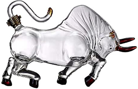 Carafe à décanter en verre, décanteur à whisky en forme de taureau, pour liqueur, bourbon, vodka