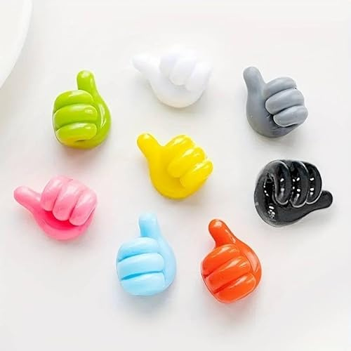 22Pcs Thumb Cable Holde,Adhesive Hooks Thumbs up Wall Hook,Cable Tidy Clips,Adhesive Small Hand Hook,Small Hand Hooks,Stick on Hooks for Home Office Desk Data Cable Management Hanging Coat Cloth Towel