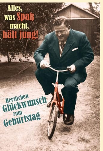 Gutsch Verlag Lustige Geburtstagskarte Retro - Vintage Fahrrad mit Humorvollem Spruch für Erwachsene, Originelles Kleinrad Design - mit Umschlag