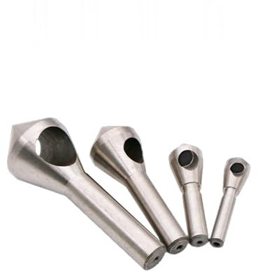 Bamyli 4 Pcs Countersink Drill Bit Titanium Coated Countersink Chamfer Tool High Speed Steel Countersink Chamfer Deburring Drill Bit Set for DIY Wood Metal Plastic, Silver