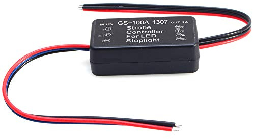 Akozon GS 100A 1307 LED Veicolo Freno per Auto Luce di Arresto Flash Modulo Stroboscopico Controller AP Accessorio di Sicurezza e Illuminazione per Veicoli