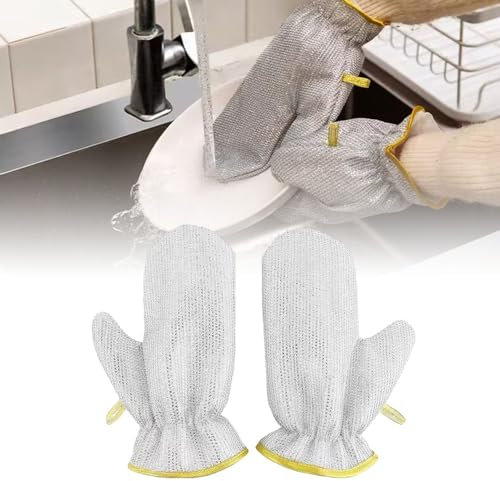 laocaf Dishwashing Wire Gloves, 2025 Neues Multifunktionale Reinigungshandschuhe, Küchenhandschuhe, Hinterlässt Kein Öl und Flecken, für Alle Reinigungsarbeiten (1)