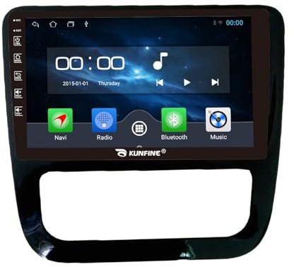 Quad Core 4G+64G Car CarPlay Android Auto 9 IPS Display Navigation Stéréo Touchscreen Headunit Pad Tablet Caméra arrière GPS Radio Lecteur multimédia pour VW Scirocco 2009-2014 MT