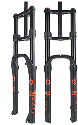 Snow Beach Bike Suspension Fork 20 Inch Bike Suspension Forks 4.0 Fat Bike Straight Front Fork Downhill Mountain Bike Fork Travel 140mm