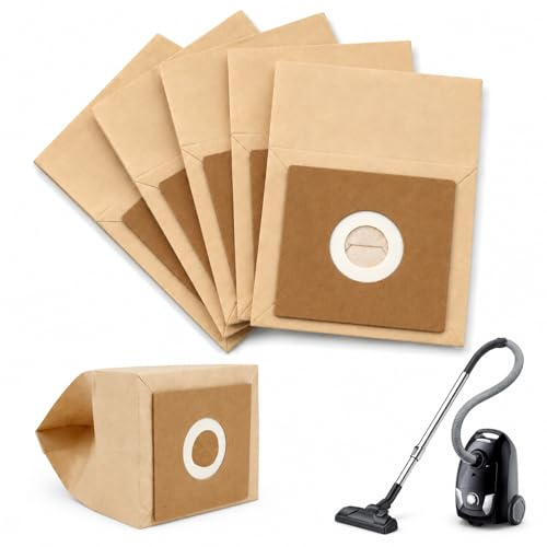 5 Pack Vacuum Cleaner Bags Compatible with Bush Argos Model VCB35B15C1J7W-70 VYTRONIX RBC02 BC-402 BC-501– Strong Paper Dust Bags Vacuum Cleaner Accessories - Durable Multi-Layer Paper Filtration