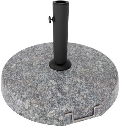 FRANKYSTAR Pietra - Base per Ombrellone da Giardino Rotondo Ø45 cm Basamento da 25 kg per Ombrelloni in Pietra Grigio