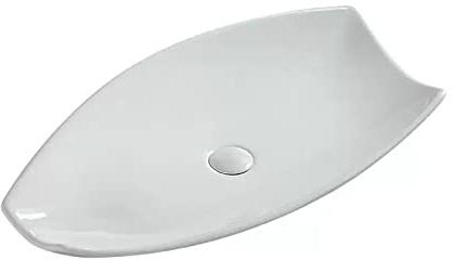 Durable Lavabo de cerámica moderno blanco, lavabo for baño, sobre encimera, tocador, lavabos gran tamaño for Baño Fácil de limpiar