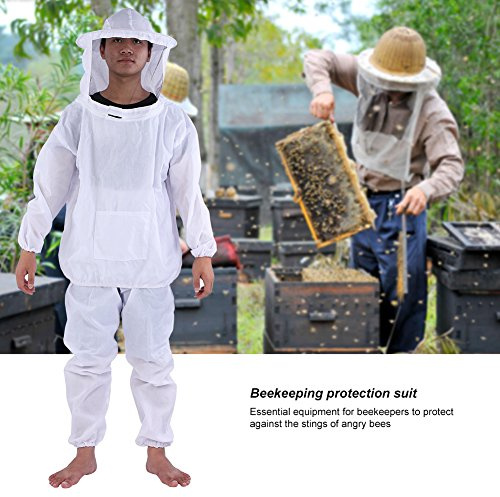 Zerodis Combinaison de Protection Professionnelle pour Apiculteur, avec Veste et Pantalon à Capuche, Vêtements d'équipement Apiculteur
