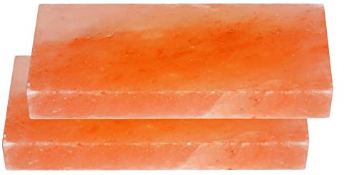 2 x Gourmet Sal Barbacoa piedras, 20 x 10 x 2,5 Original Sal del Himalaya Süd Punjab de Pakistán directamente Proveedor