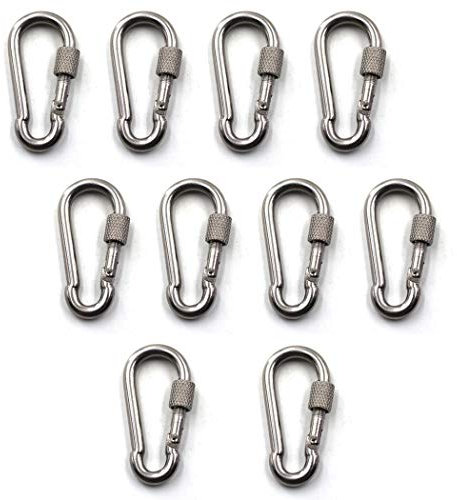 M4 Karabiner mit Schraubverschluss 304 Edelstahl Kletter karabinerhaken Packung mit 10