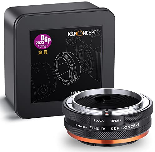 K&F CONCEPT Adaptador de Objetivo FD-NEX,Adaptador de Montura Lente de Canon FD FL Mount a Cuerpo de Cámara Sony NEX (E Mount) Compatible con Sony Alpha NEX E-Mount NEX-3 NEX-3C