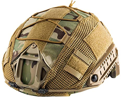 Dellx Combat casco rápido camuflaje cubierta delantera/PJ tipo Fast Helmet Hunting G Gear casco rápido casco