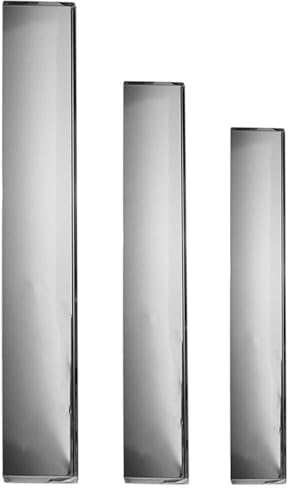 Vassoio da Banco per Pasticceria Bordo Chiuso in Acciaio Inox teglia Gastronomia rosticceria Contenitore espositore rettangolare-60x10 cm