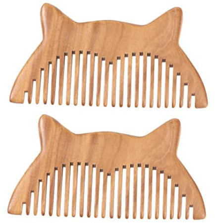 Beavorty 2stücke Holz Haarkamm Antistatischer Breitzahniger Kamm Aus Natürlichem Holz Für Damen Für Frische Frisuren Leicht Und Handlich Für Innen Und Außenbereich