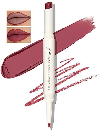 Boobeen Rouge à lèvres double-embout Rouge à lèvres crayon à lèvres velours Crayon à lèvres crème Matte longue durée
