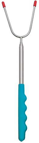 Grillspieße Edelstahl Marshmallow Grillgabel 115cm extra Lange ausziehbar BBQ Gabeln Grillstäbe Bräter Lagerfeuer Camping Grill für Smores, Hot Dogs Shish-Kebabs (Blau)