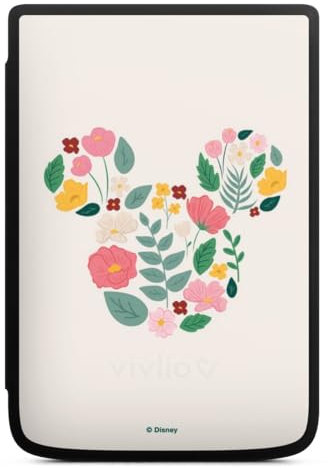 DeinDesign Coque pour liseuse Compatible avec Vivlio Touch HD Plus Etui pour liseuse Protection pour liseuse Nature Mickey Green Collection