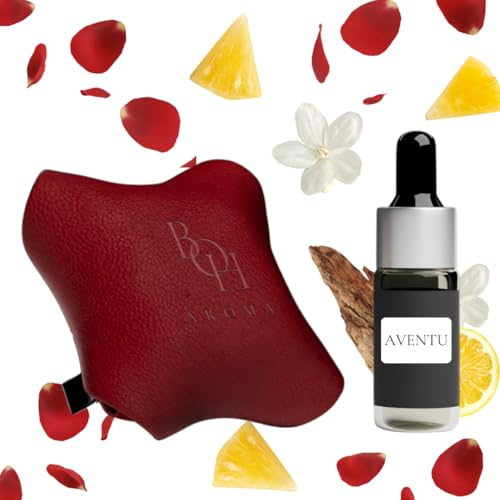 CREED AVENTU Auto Parfüm I Autoduft I Auto Lufterfrischer I Autoduft mit eigenem parfum | Echtleder | Lang anhaltende Autozubehör Innenraum | Car Perfume | 10 ml Duftöl | Rot