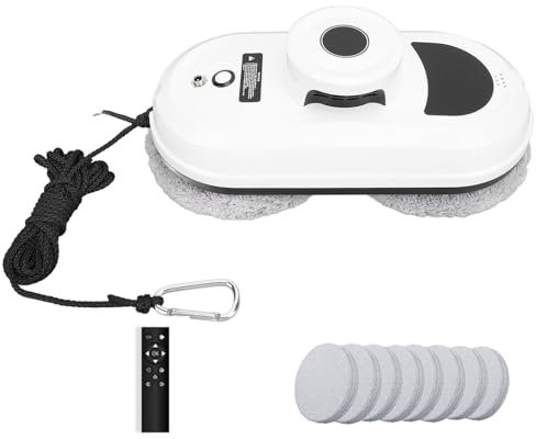 Robot lavavetri Elettrico, Robot lavavetri Intelligente con aspirazione da 5600 pa, Robot lavavetri Elettrico con Telecomando, per specchietti Interni, Piastrelle, bagni, finestre Esterne Alte