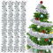 Kalamakala Guirlande de Noel Sapin, 4pcs Guirlandes Tinsel Noël, Guirlande Sapin, Guirlande Tinsel Métallique Scintillantes pour Sapin de Noël Décoration, Fête Murs Fenêtres Decoration, Argent