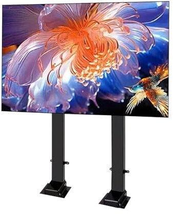 YUZDNM Soporte De TV Motorizado para Televisores De 55-120 Pulgadas, Elevador De TV Eléctrico Telescópico con Elevación Automática, Soporte De TV De Altura Ajustable Y Soporte De Pared