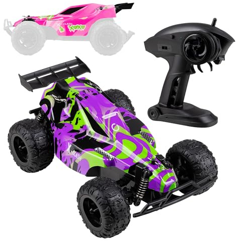 Zeegma OVERMAX X-Clash Voiture RC Télécommandée pour Enfants 8+, Voiture RC à l'échelle 1:22, 20 km/h, Portée jusqu'à 100 m, Traction Arrière, 2 Batteries 600 mAh, 30 Min d'amusement