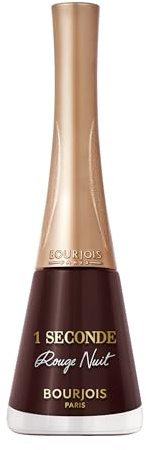 BOURJOIS VERNICE 1 SECONDO SERE DI PARIGI 61 ROSSO NOTTO, Smalto per Unghie 60 Secondi di Asciugatura, Finitura Lucida, Perlato, Metallizzato o Opaco, Fino a 3 Giorni Di Tenuta