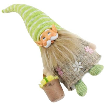 LUOFENG Nains de jardin de Pâques en polyester - Sculpture naine - Figurine d'elfe âgé pour l'extérieur et l'intérieur