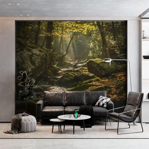 Fotomurales 450 x 315 cm Tropical Papel Pintado Tejido No Tejido Selva Fotomural Efecto 3D Papel Tapiz Decorativos pared Murales Póster para Dormitorio Salón TV Pared D616