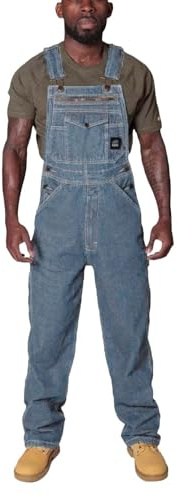 YOSUWOAI Jeans-Latzhose für Herren Arbeitsoverall mit Entspannter Passform Verstellbaren Trägern und Mehreren Werkzeugtaschen Workwear Overall Latzoverall Loose Fit Strampler Overalls