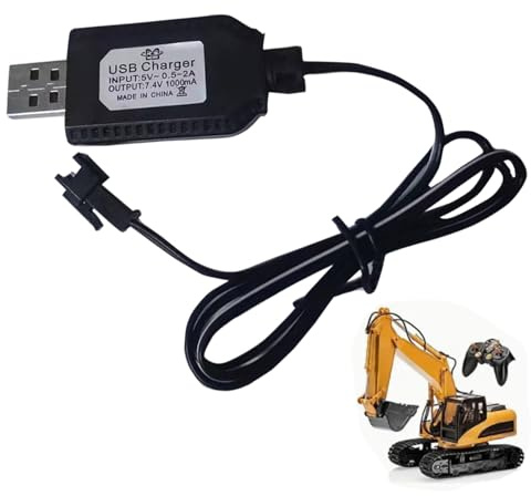 Cavo di caricabatterie RC - adattatore di litio USB, tappa della batteria giocattolo | Output da 7,4 V 1000MA, connettore SM 2P 3P 4P per droni Aereo Elicotteri Elicotteri Auto Carica Carica rapida pe