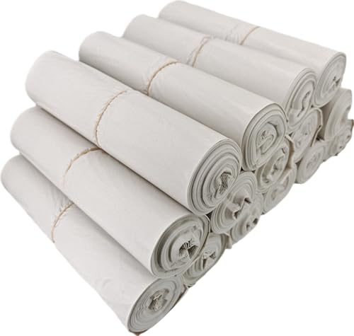 Bolsas de Basura Blancas XXL Capacidad 240L – Pack de 15 Rollos (150 Unidades) – Resistentes, Antigoteo y Ecológicas – 115 x 150 cm