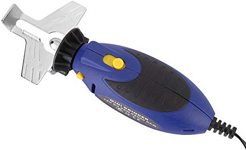 Ejoyous Macchina Elettrica Macinea Mini Affiliante della Motosega, Strumento di Affinamento Portatile Portatile 3 in 1 con Pietre di Macinazione da 4 Mm, 4,8 Mm, 5,5, Comoda Macinatura a Mano,